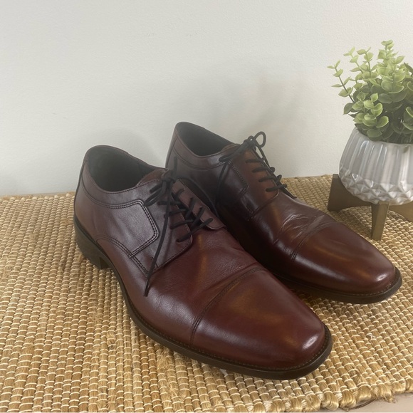 Men’s J Murphy by Johnston & Murphy Burgundy Lace Up Dress Shoes Size 12 - Picture 2 of 11